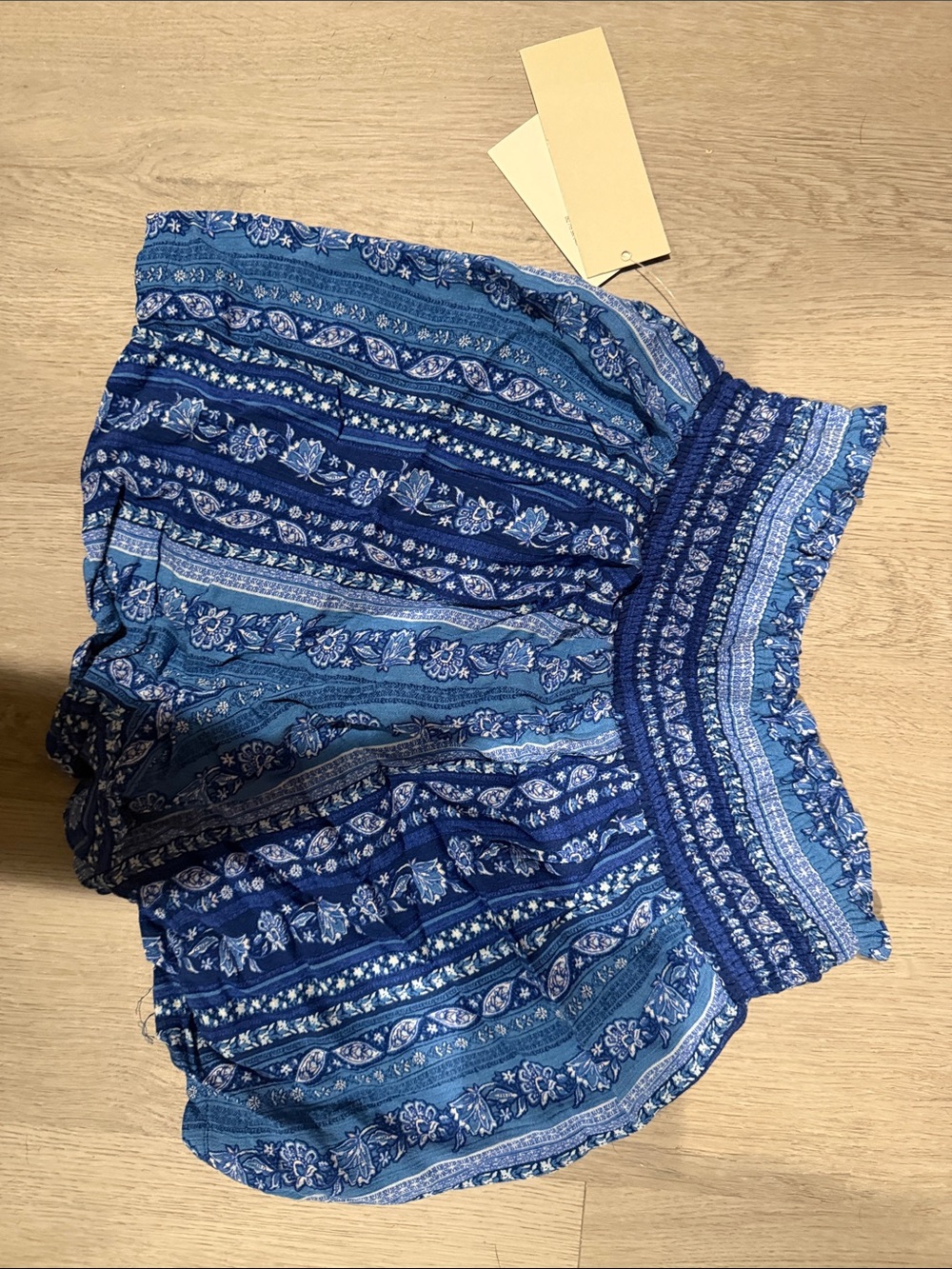 Kingston Blue Printed High-Waist Summer Shorts